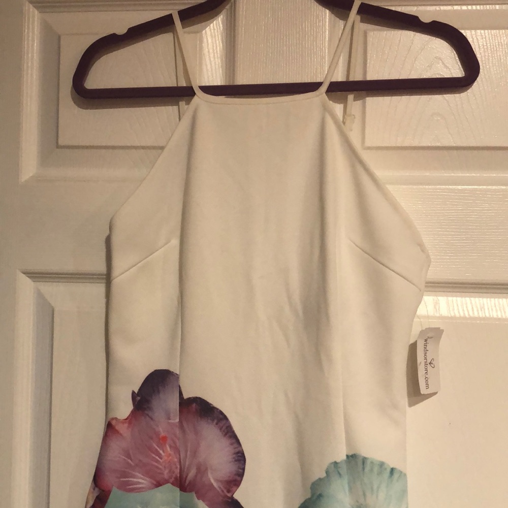 While Floral Dress
